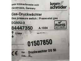 Krom schroder DG50U-3. Pressure switch