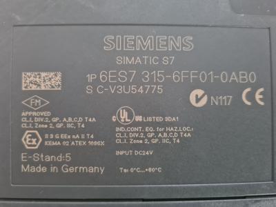 Siemens 6ES7 315-6FF01-0AB0. Центральний процесор. Вживаний