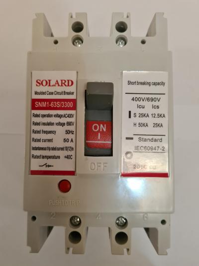 SOLARD SNM-63S/3300. Автоматичний вимикач на 50А. Новий