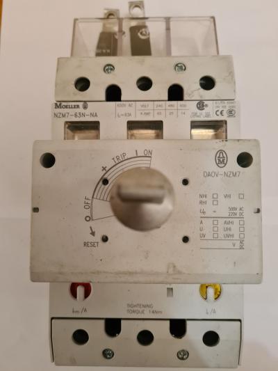 Moeller NZM7-63N-NA. Автоматичний вимикач на 63А. Вживаний