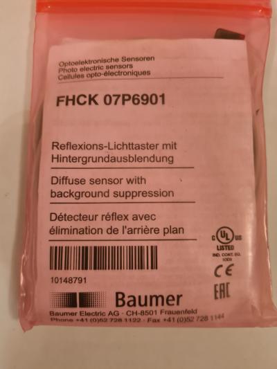 Baumer FHCK 07P6901. Дифузний датчик з придушенням фону. новий 