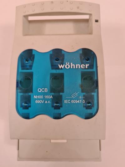 WOHNER QCB NH00 160A. Блок запобіжників з вимикачем. Вживаний