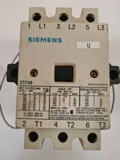 SIEMENS 3TF48. Контактор на 100А з котушкою на 110В. Вживаний