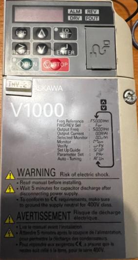 Yaskawa CIMR-VC2A0006BAA. Перетворювач частоти 1.1/1.1Kw. Вживаний