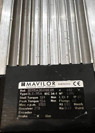 Mavilor BLS-115A BS115A.00.010E.00 + SPL90/1. Серводвигун. Вживаний