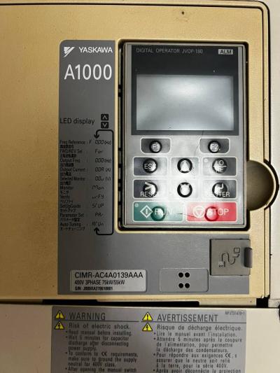 Yaskawa A1000 CIMR-AC4A0139AAA. Частотний перетворювач на 55кВт. Вживаний