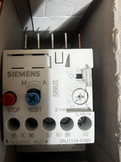 Siemens 3RU1116-1HB0. Overload relay 5.5-8A