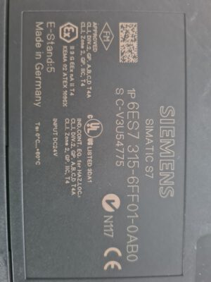 Siemens 6ES7 315-6FF01-0AB0. Центральний процесор. Вживаний