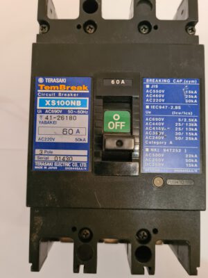 Автоматичний вимикач (номін.струм 60 А) серії TemBreak, TERASAKI XS100NB