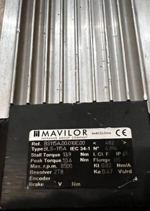 Mavilor BLS-115A BS115A.00.010E.00 + SPL90/1. Серводвигун. Вживаний