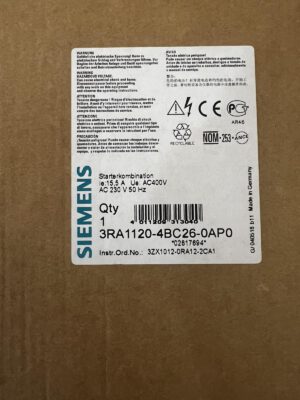 Фідерна збірка серії SIRIUS 3R, Siemens 3RA1120-4BC26-0AP0 + автоматичний вимикач 3RV1021-4BA10 + контактор 25A