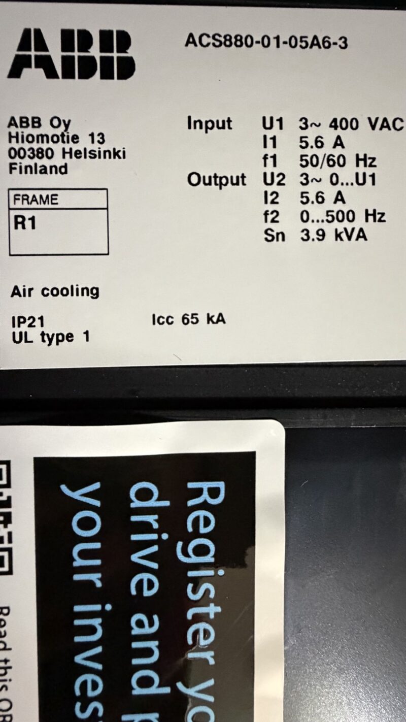 ABB ACS880-01-05A6-3 2