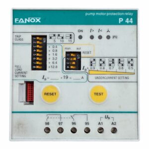 Трифазне електронне реле захисту електродвигунів та насосів FANOX P44