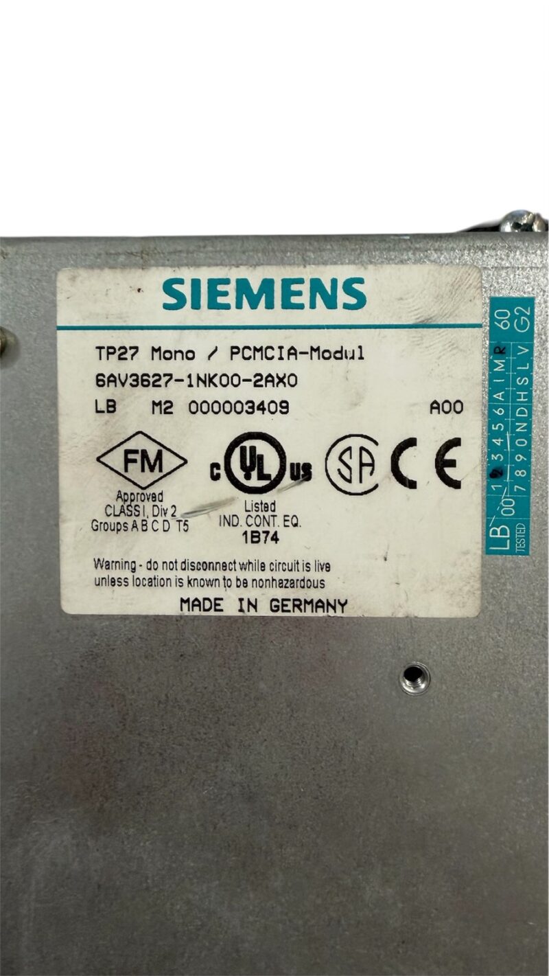 Siemens 6AV3627-1NK00-2AX0 2