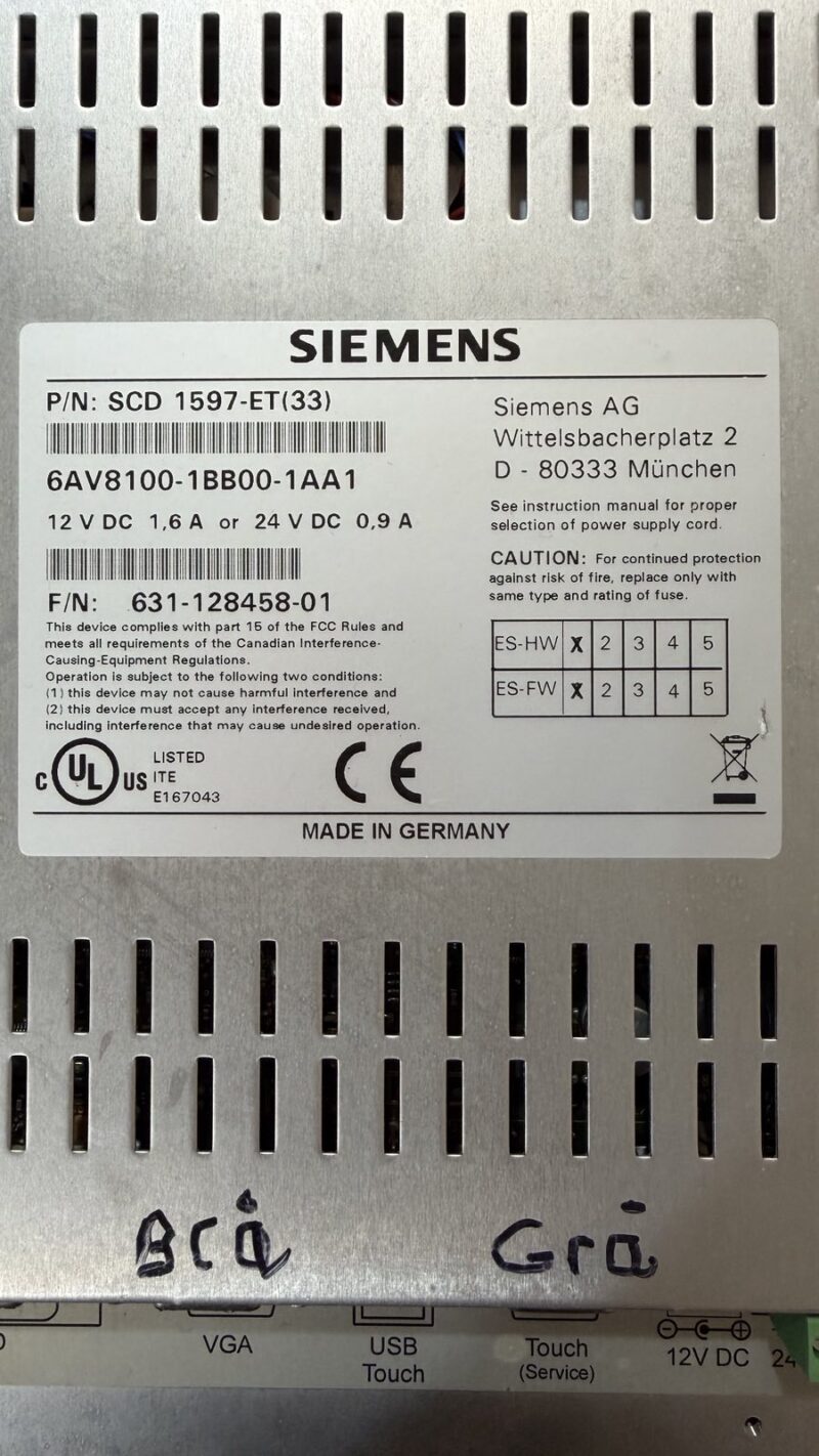 Siemens 6AV8100-1BB00-1AA1