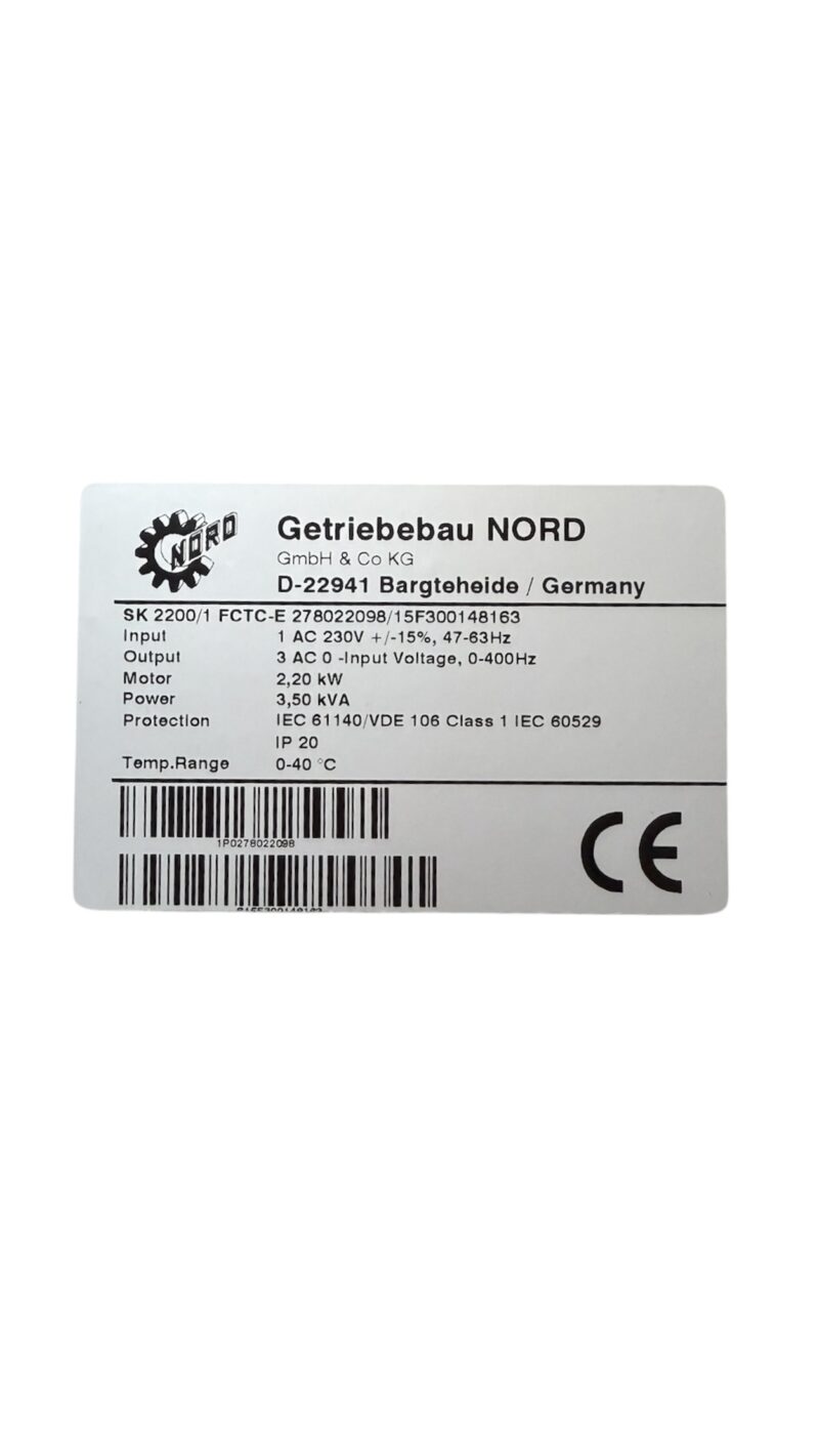 NORDAC SK 2200 1 FCTC-E 2