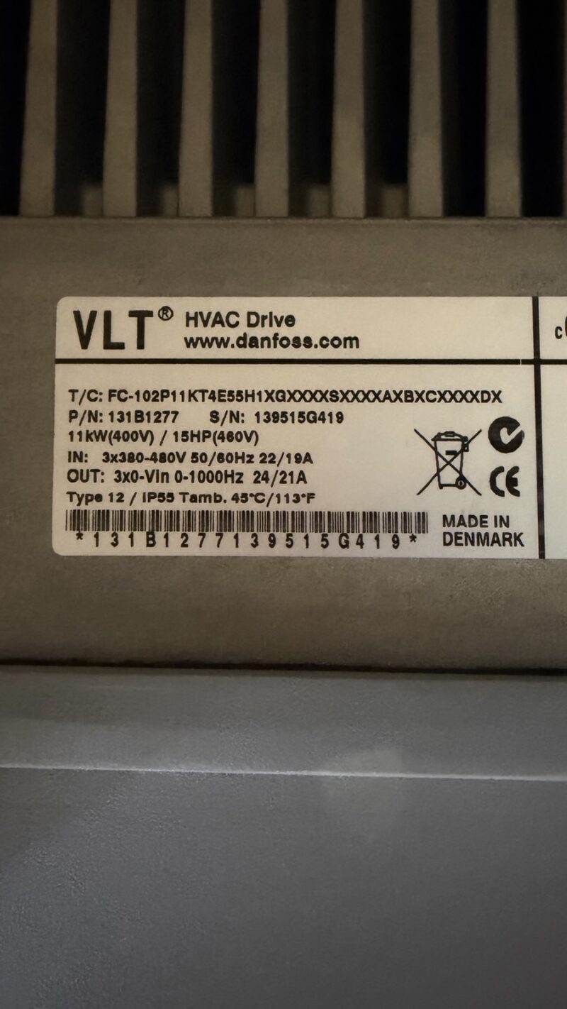 Danfoss FC-102P11KT4E55H1XGXXXXSXXXXAXBXCXXXXDX 2