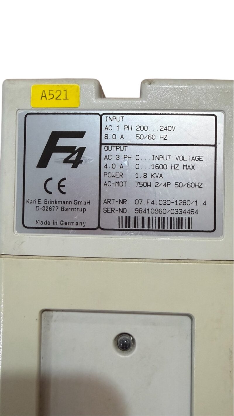 KEB COMBIVERT 07.F4.C3D-1280 1.4 2