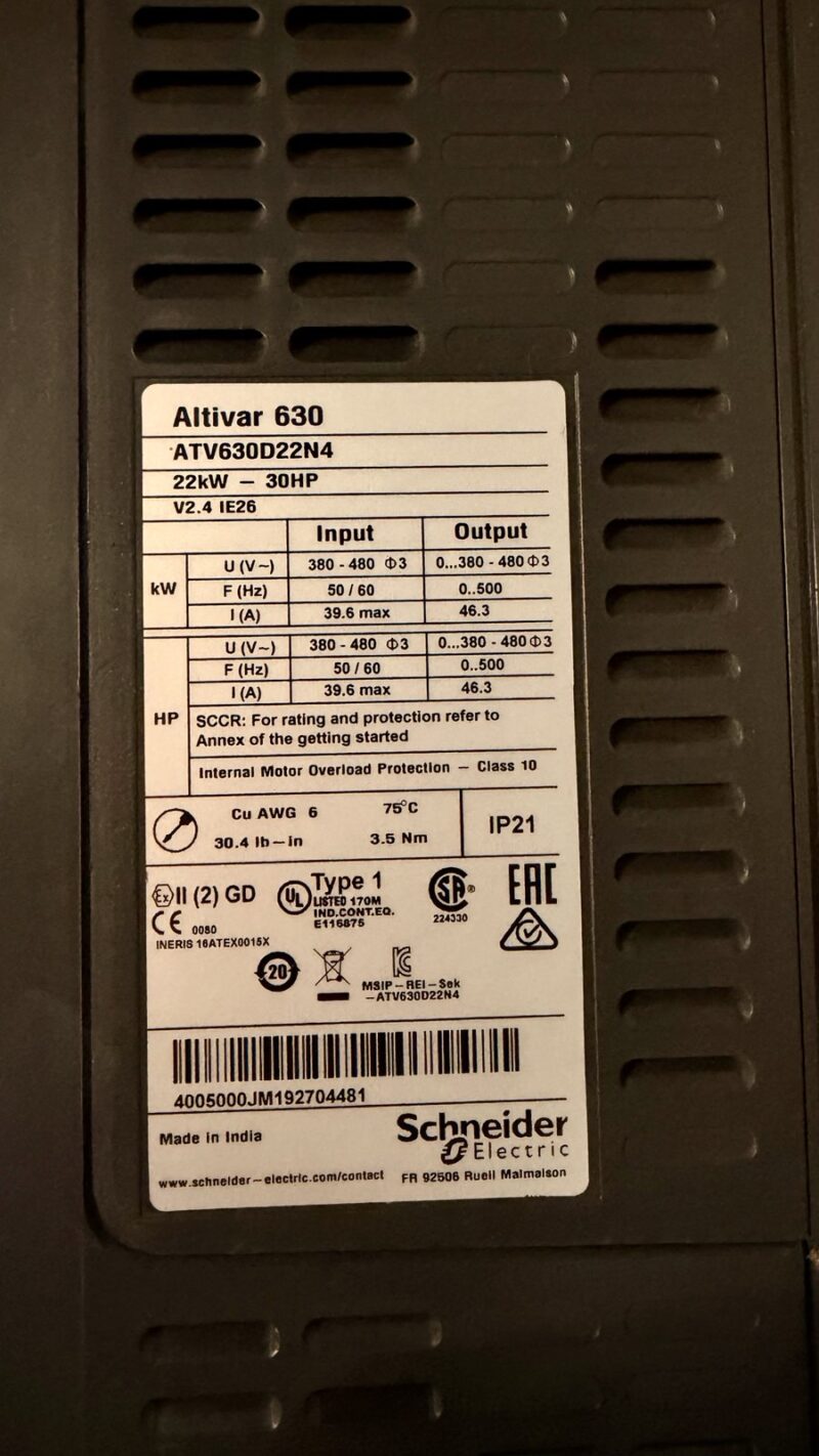Schneider Electric ATV630D22N4