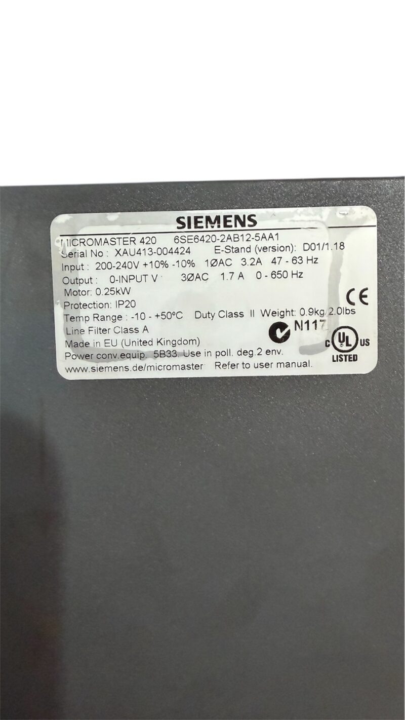Siemens 6SE6420-2AB12-5AA1 2