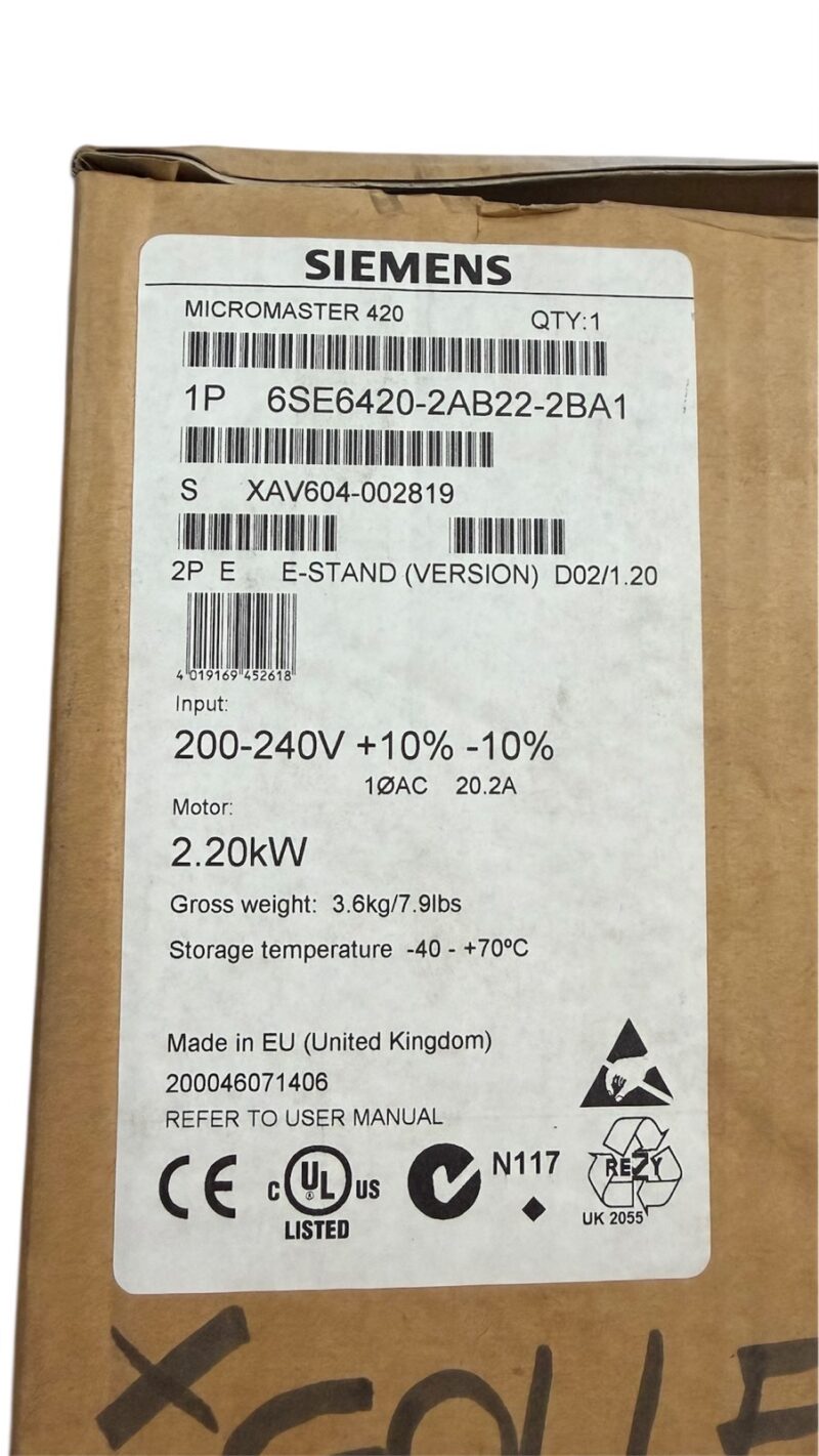 Siemens 6SE6420-2AB22-2BA1 2