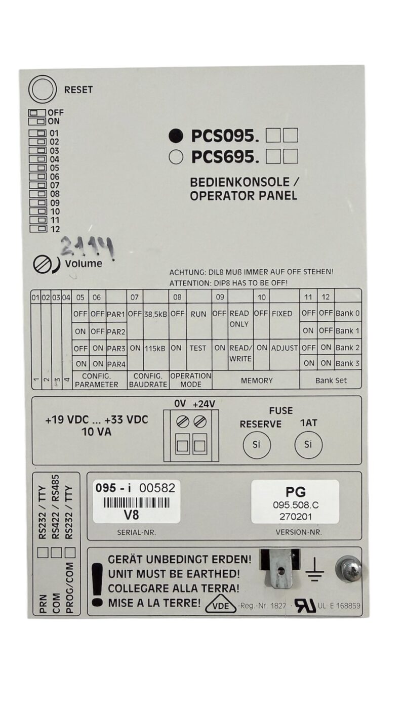 Lauer PCS 095 (модель PG 095.508.C270201) 2
