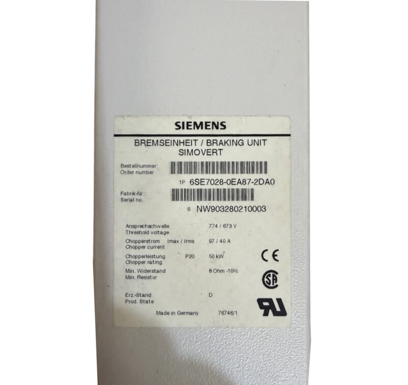 Siemens 6SE7028-0EA87-2DA0