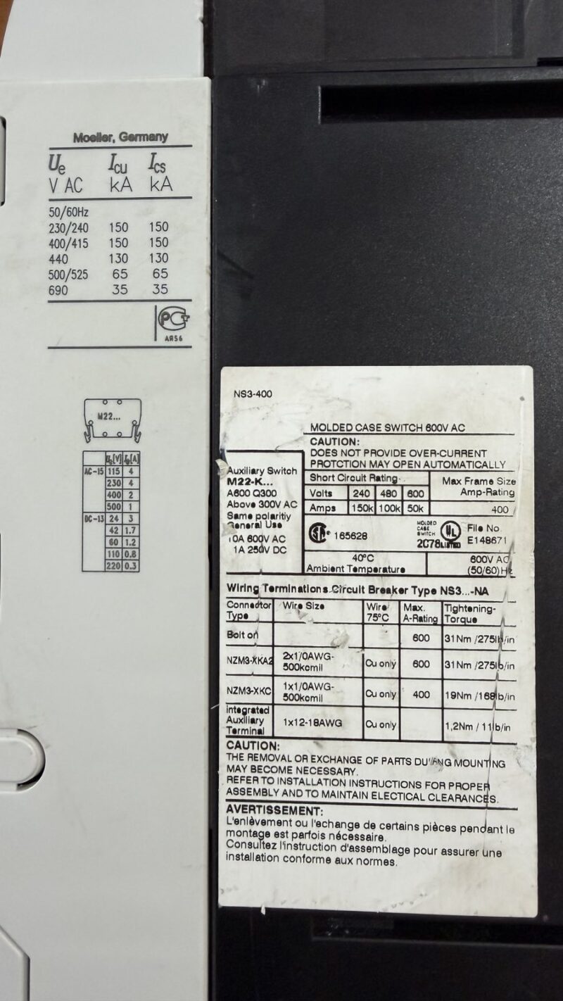 Moeller (Eaton) NS3-400-NA 2