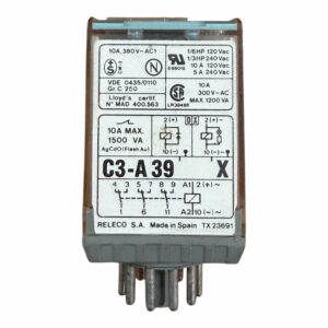 Промислове 11-контактне проміжне реле (номін.струм 10 А) серії MRC (Miniature Relay Compact), Comat Releco C3-A39